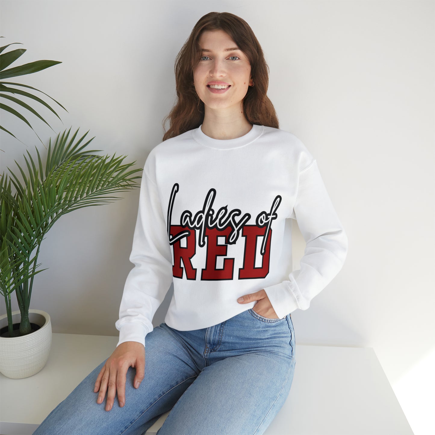 Ladies of Red Crewneck Sweatshirt