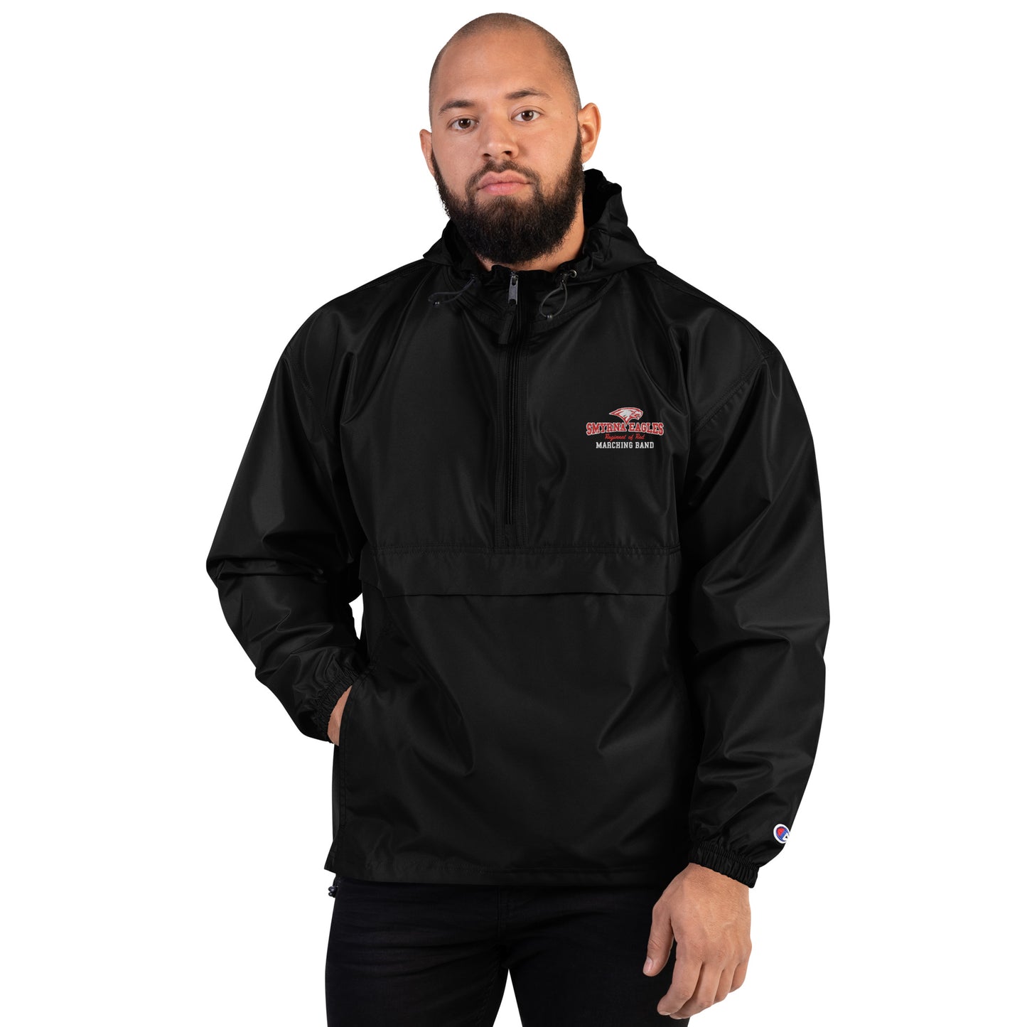 Regiment of Red Embroidered Champion Rain/Wind Packable Jacket