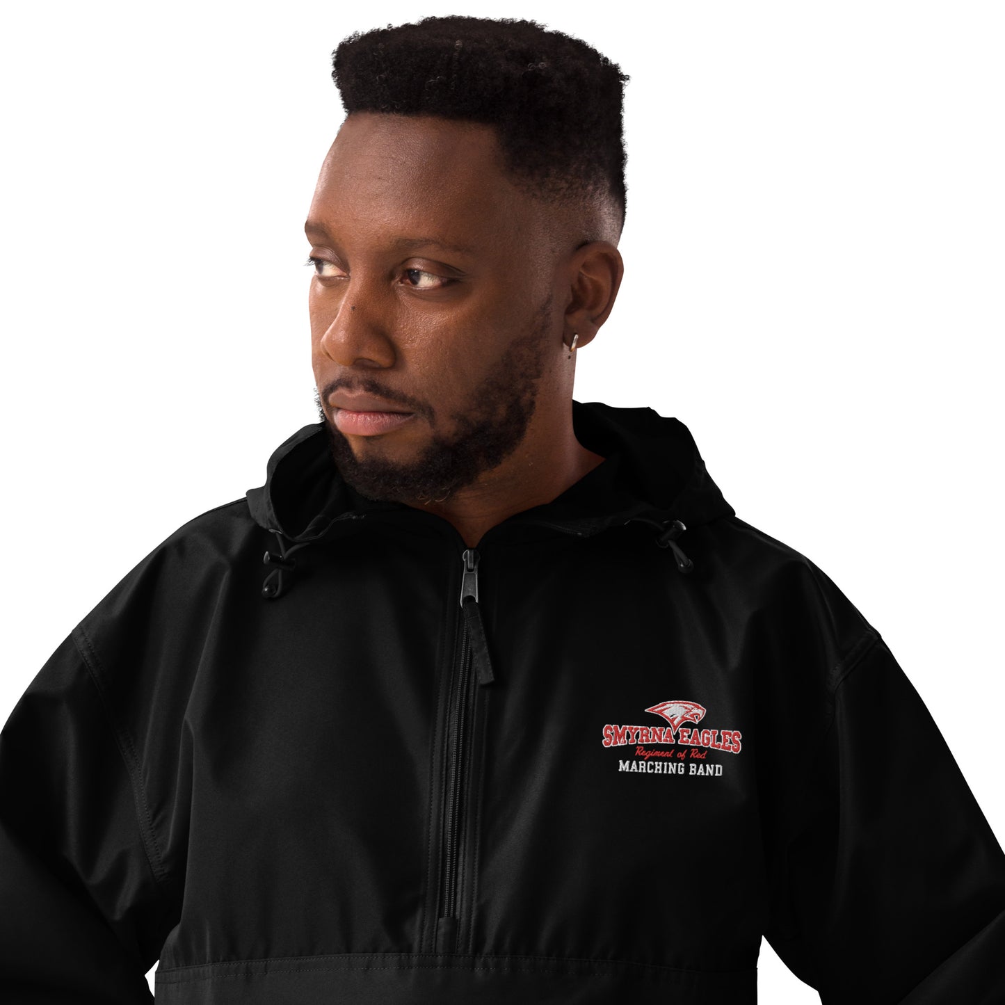 Regiment of Red Embroidered Champion Rain/Wind Packable Jacket